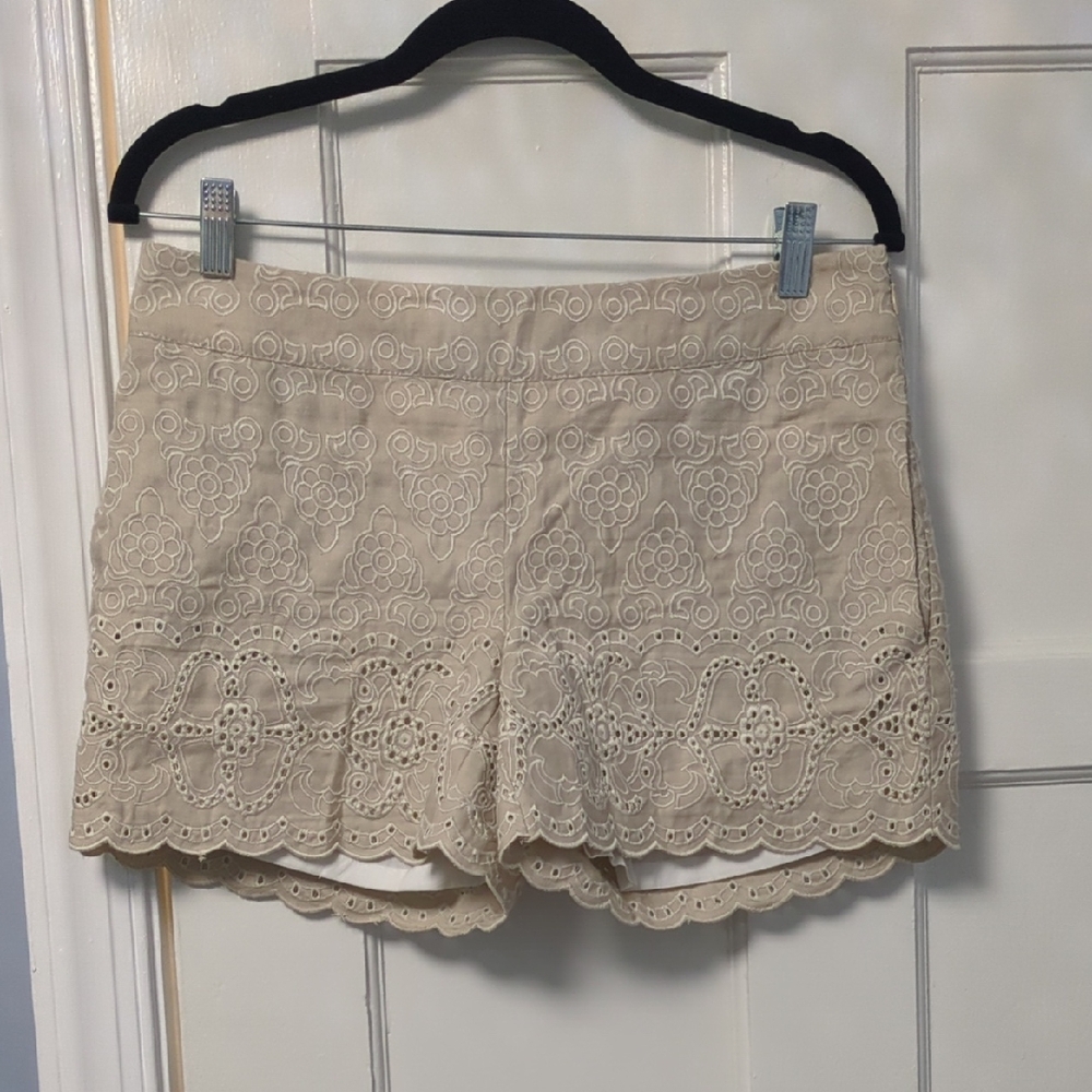 Elevenses Tan Linen Shorts Casual Summer Style